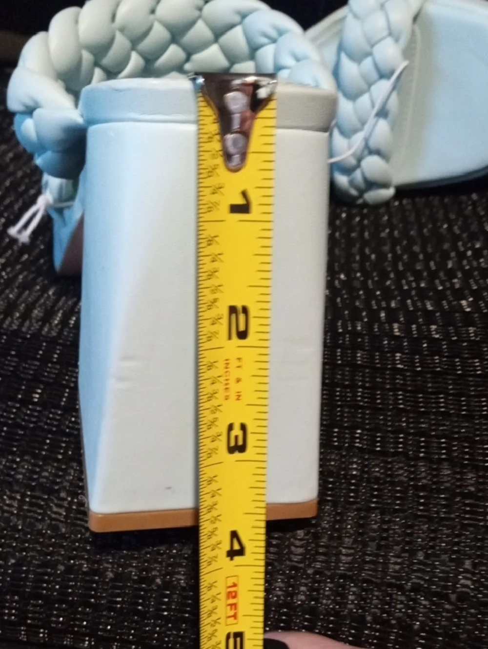 Forever 21 Pale Blue Braided Double-Strap Block Heel Sandals - Picture 13 of 15